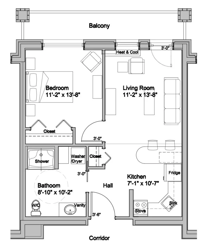 Retirement homes Fonthill - Floorplan Independent Living