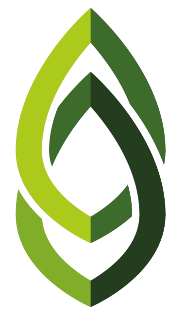 Spring Living Retirement Communities in 3 shades of green. Ligth, medium and dark green