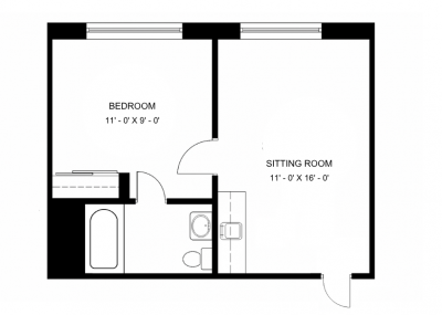 This spacious one-bedroom suite offers the perfect balance of privacy and comfort. With a separate bedroom, bright sitting room, and full private bath, it’s ideal for seniors who enjoy independent living in an active, welcoming community.