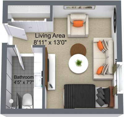 Victoria Place - 182 sq ft - 3D Floor Plan
